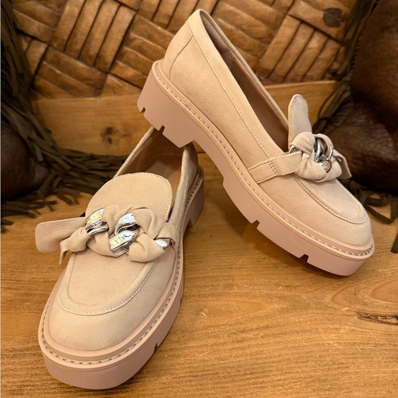 Nordstrom Trinity Lug Sole Leather Loafer in Pink Peach Size 5 NEW NEVER WORN - Picture 3 of 10